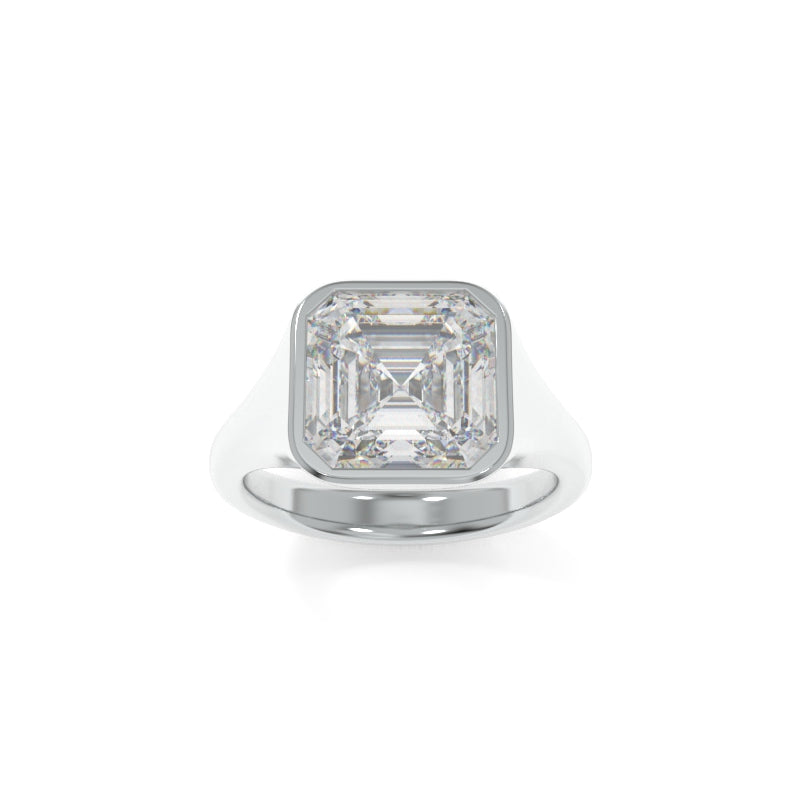 Sculpted Signet Ring Asscher