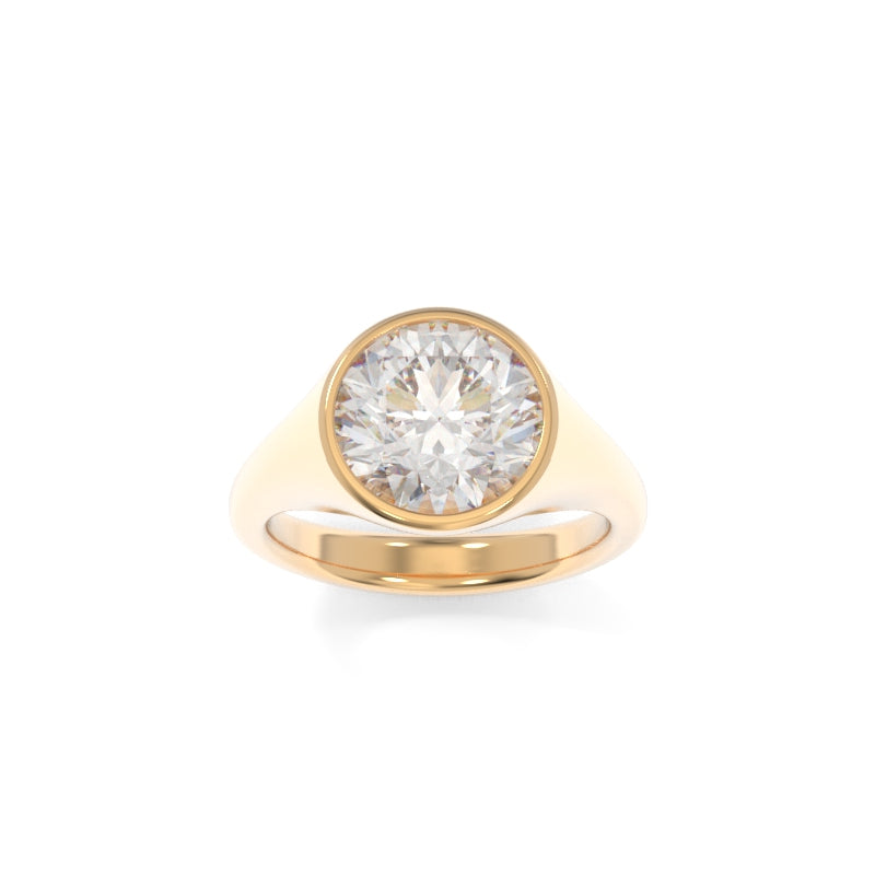 Sculpted Signet Ring Round