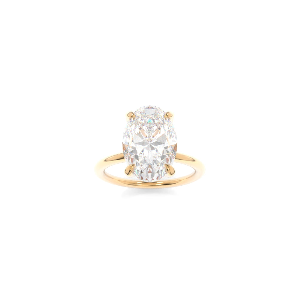Selena Solitaire - 9x6.5mm Brilliant Oval TTG Moissanite