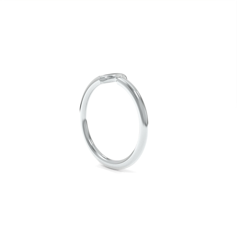 Selena Solitaire Band - 18K White Gold