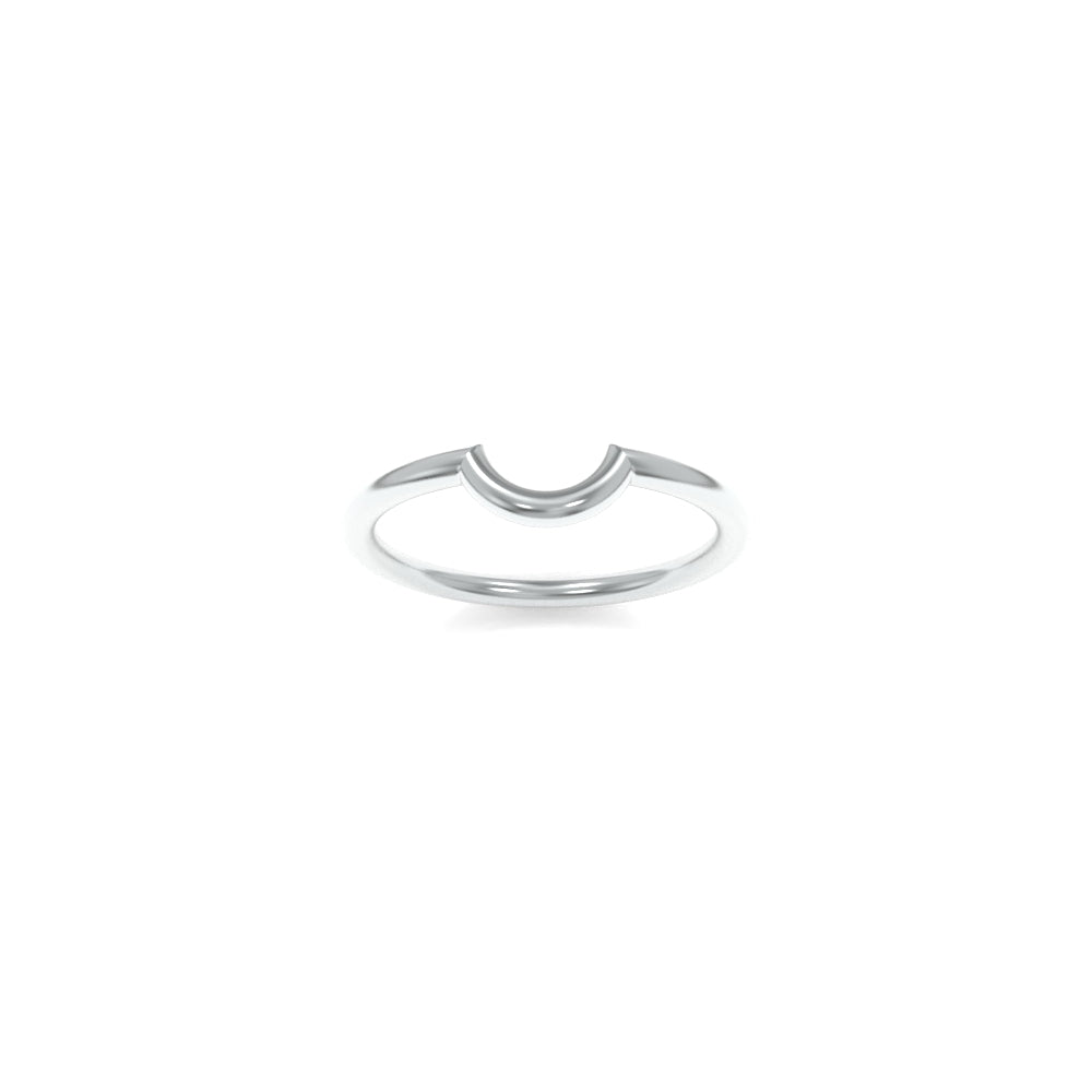 Selena Solitaire Band - 18K White Gold