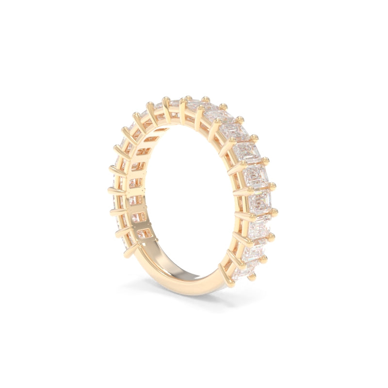 Maya Petite Band Emerald Lab Grown Diamond - 18K Champagne Gold