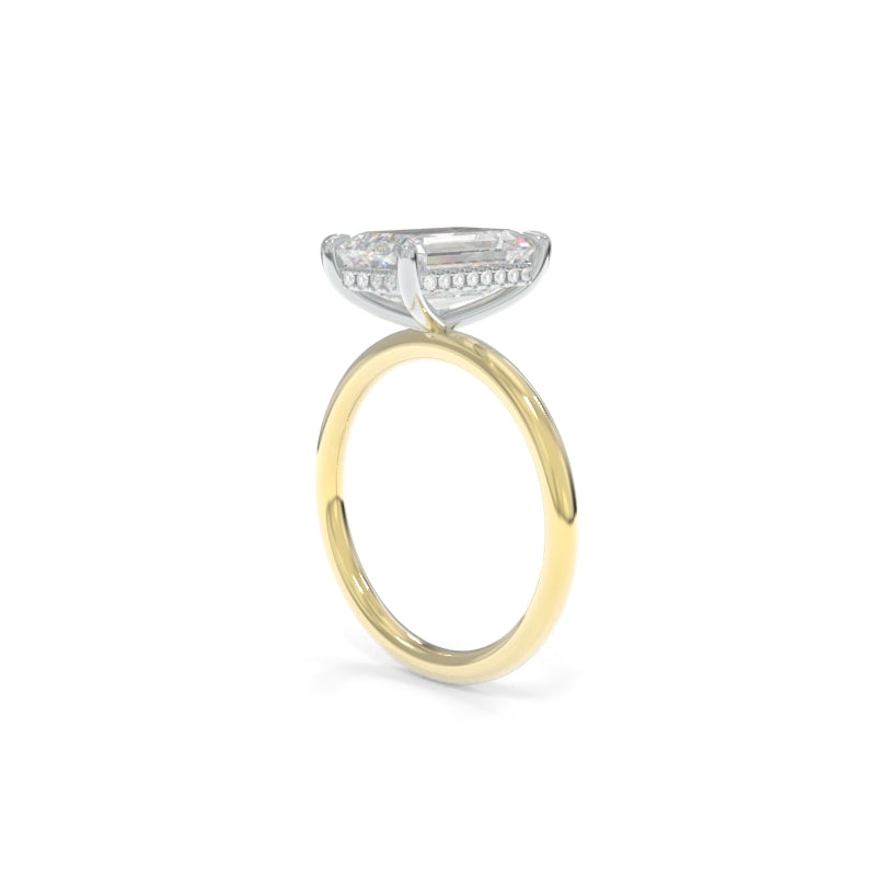Taylor Solitaire - 3.66ct E VVS2 Cross-Faceted Emerald Lab Grown Diamond