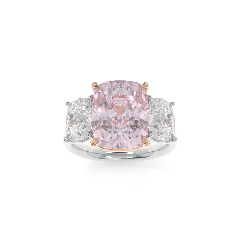 Michelle Ring Cushion Version - 4.26 VS1 Fancy Intense Pink Cushion Cut Lab Grown Diamond