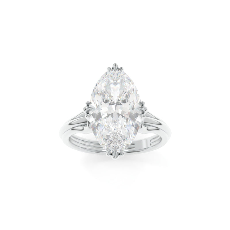 Edith Solitaire - 4.01ct E VVS2 Antique Moval Lab Grown Diamond