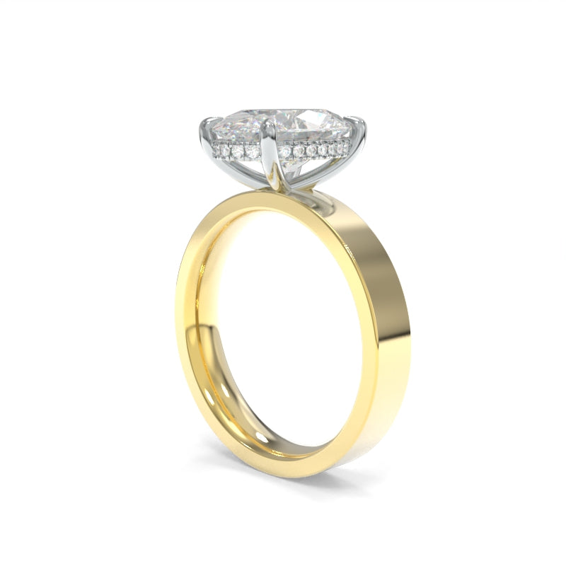 Taylor Solitaire Modified- 2.75ct F VVS2 Oval Lab Grown Diamond