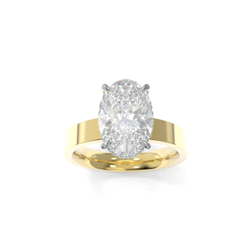 Taylor Solitaire Modified- 2.75ct F VVS2 Oval Lab Grown Diamond