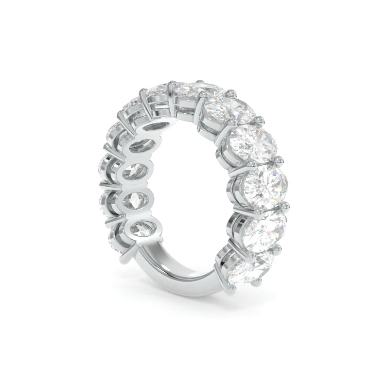 Mega Maya Oval Band Lab Grown Diamond - Platinum
