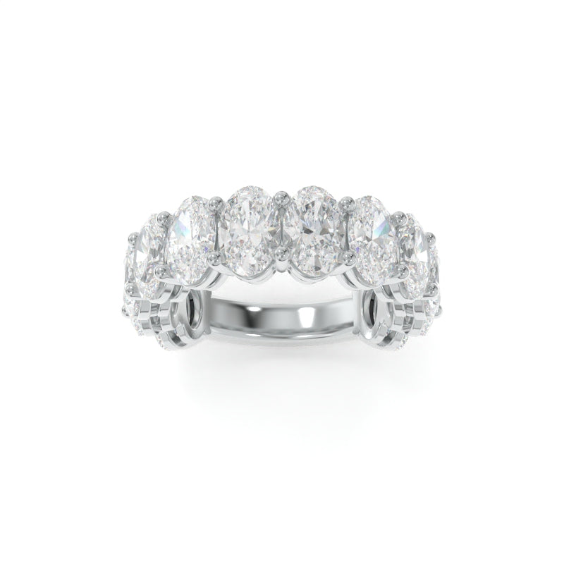 Mega Maya Oval Band Lab Grown Diamond - Platinum