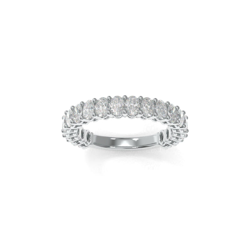 Maya Oval Petite Band- Platinum