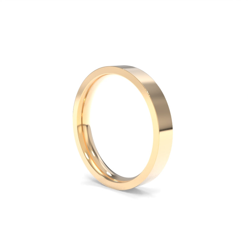 Pipe Cut Band 3mm - 18K Champagne Gold