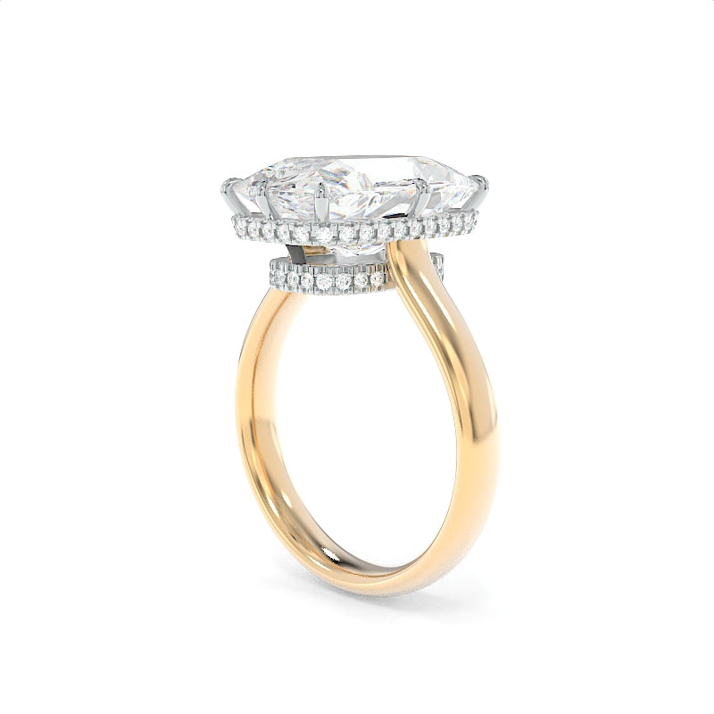 Lynniebeth Solitaire - 5.60ct F VS1 Old Mine Cushion Cut Lab Grown Diamond