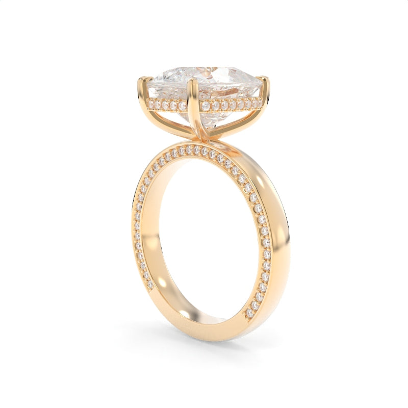Olivia Ring - 4.58ct F VS1 Cushion Cut Lab Grown Diamond