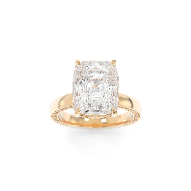 Olivia Ring - 4.58ct F VS1 Cushion Cut Lab Grown Diamond
