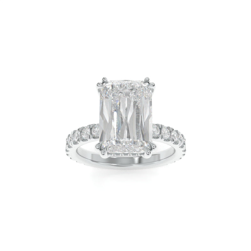 Rachel Ring - 4.10ct E VVS2 French Cushion Lab Grown Diamond