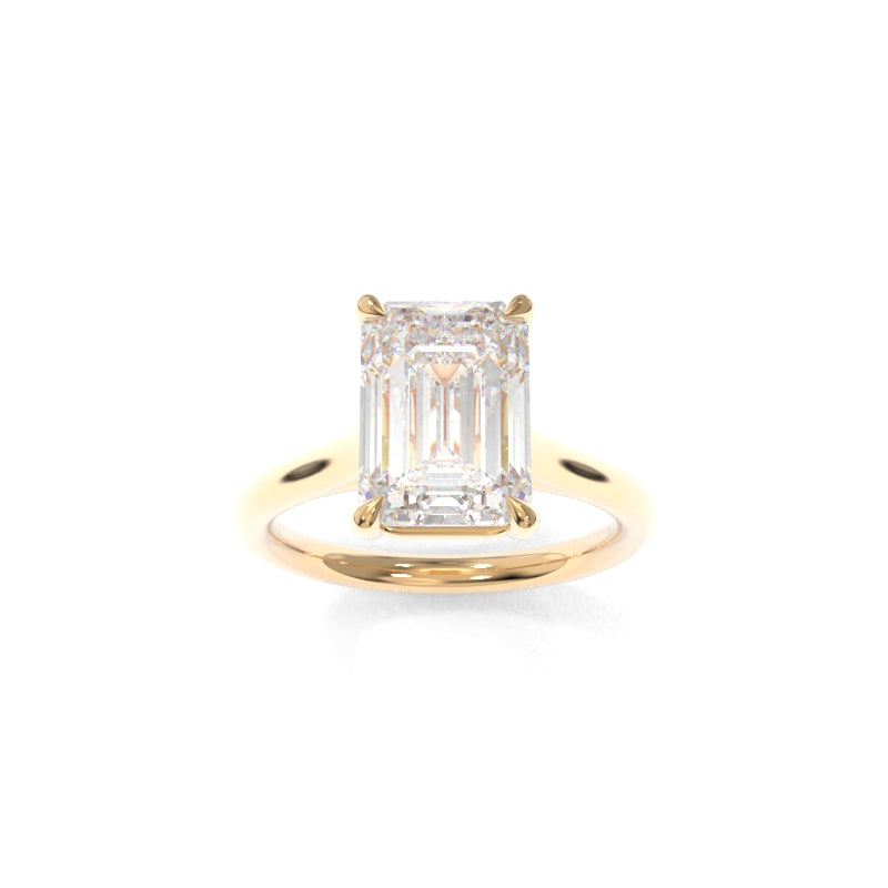 Elle Solitaire Modified- 3.04ct D VS1 Emerald Cut Lab Grown Diamond