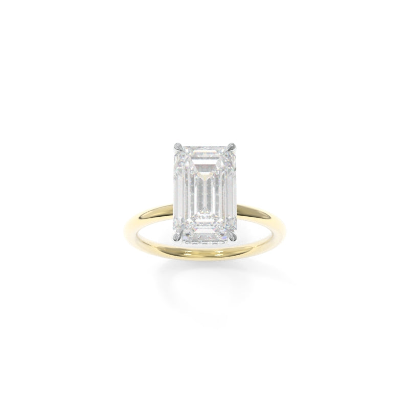 Taylor Solitaire - 3.66ct E VVS2 Cross-Faceted Emerald Lab Grown Diamond