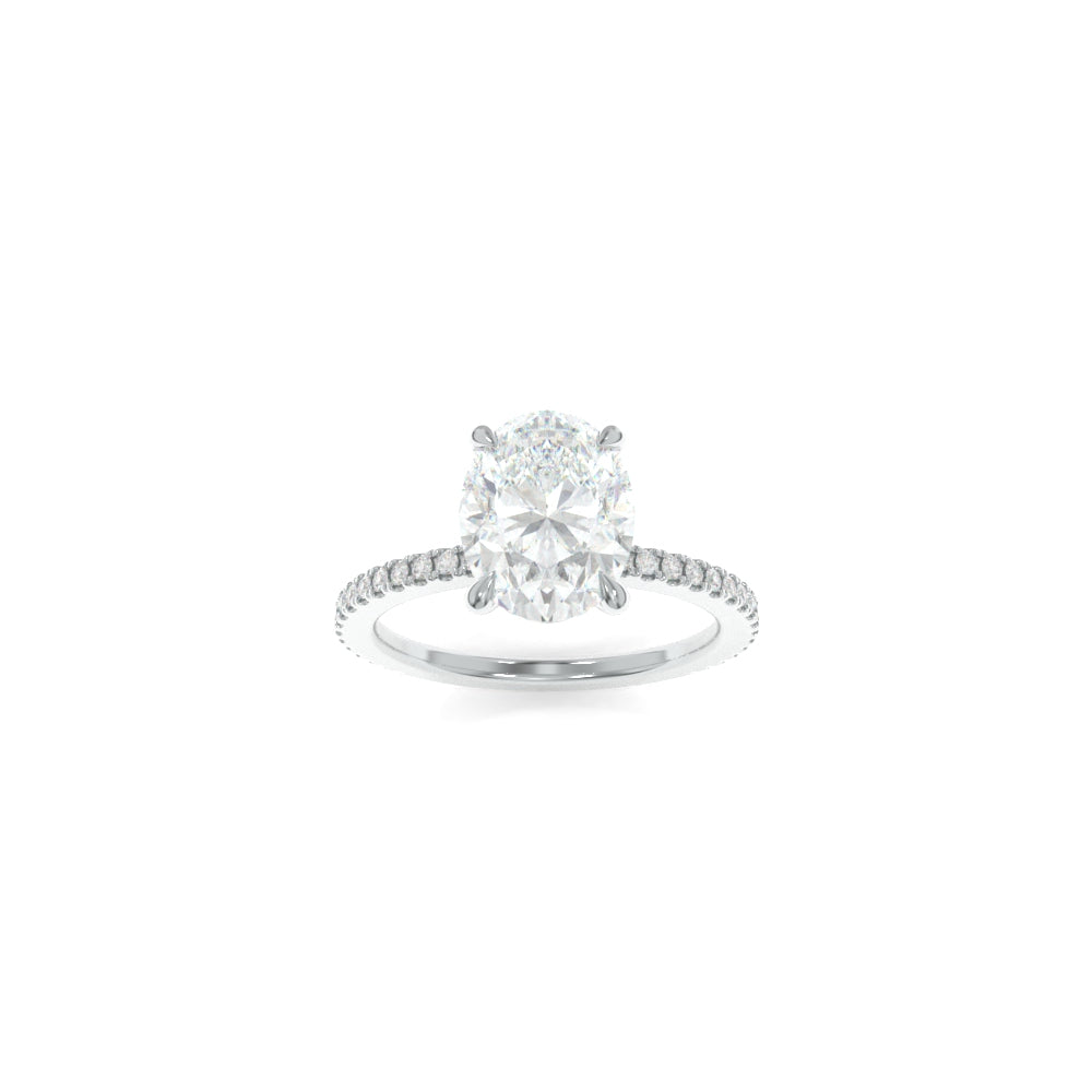 Tara Ring - 9x6.5mm Modern Oval TTG Moissanite