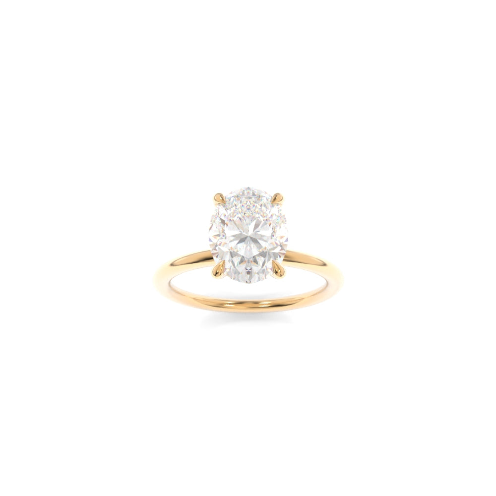 Tara Solitaire - 10x8mm Oval TTG Moissanite