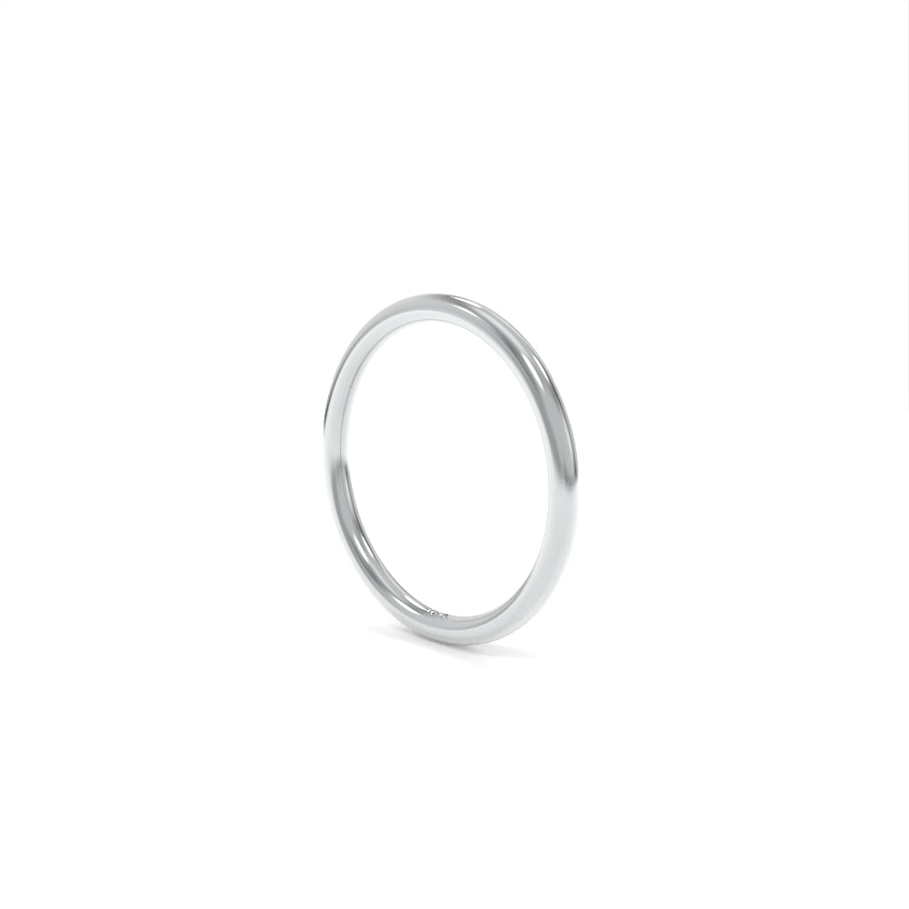 Tara Solitaire Band - 18K White Gold