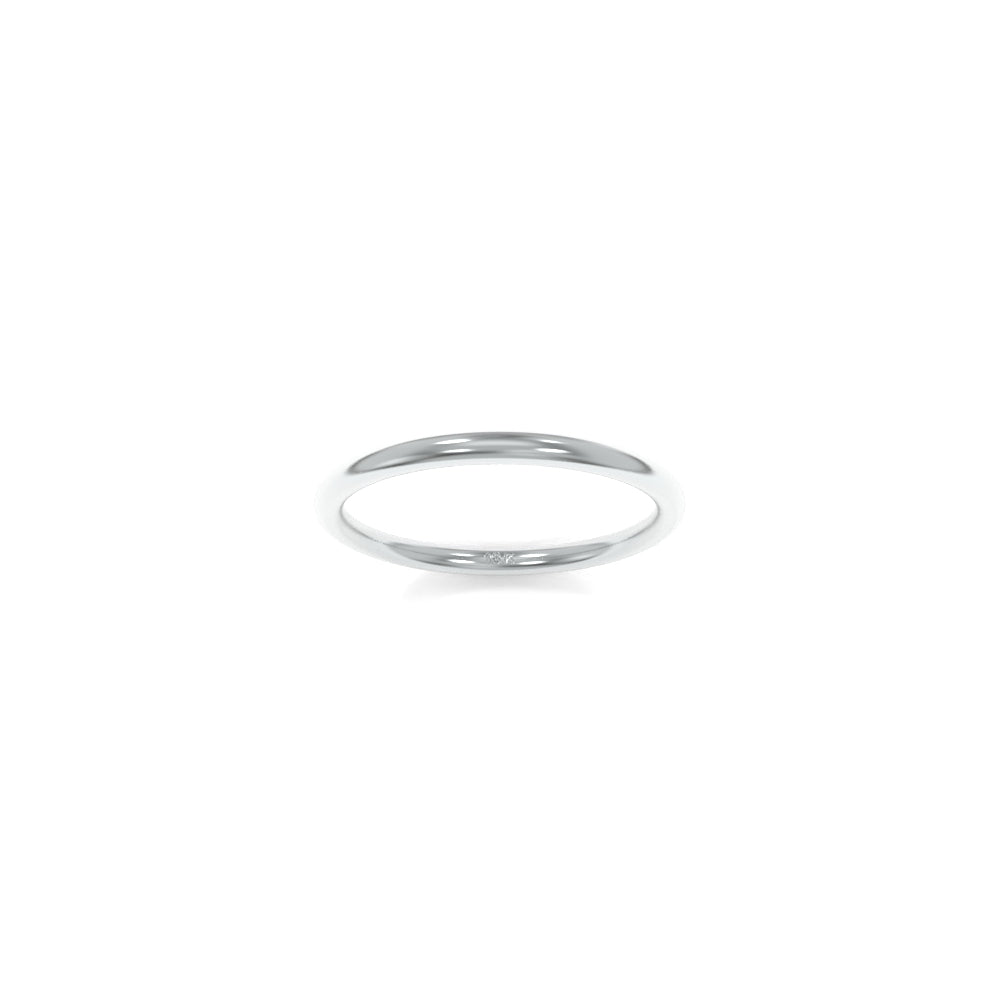 Tara Solitaire Band - 18K White Gold