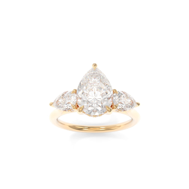 Taylor Three Stone Solitaire Pear