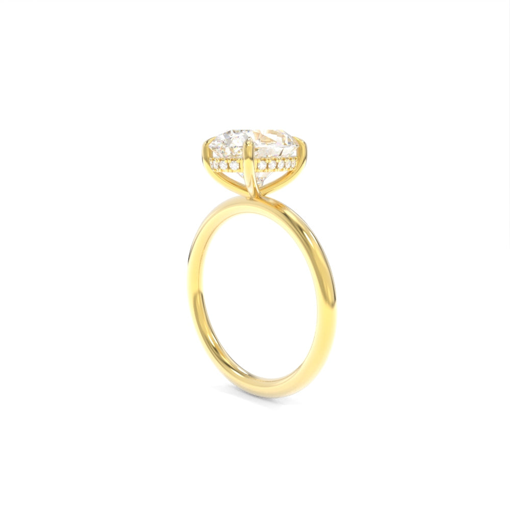 Taylor Solitaire - 9x7mm Brilliant Oval TTG Moissanite