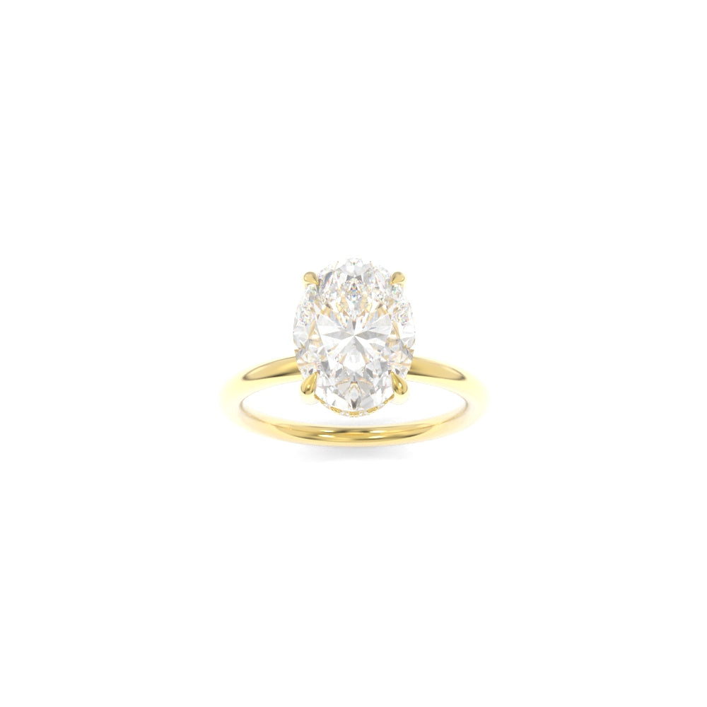 Taylor Solitaire - 9x7mm Brilliant Oval TTG Moissanite