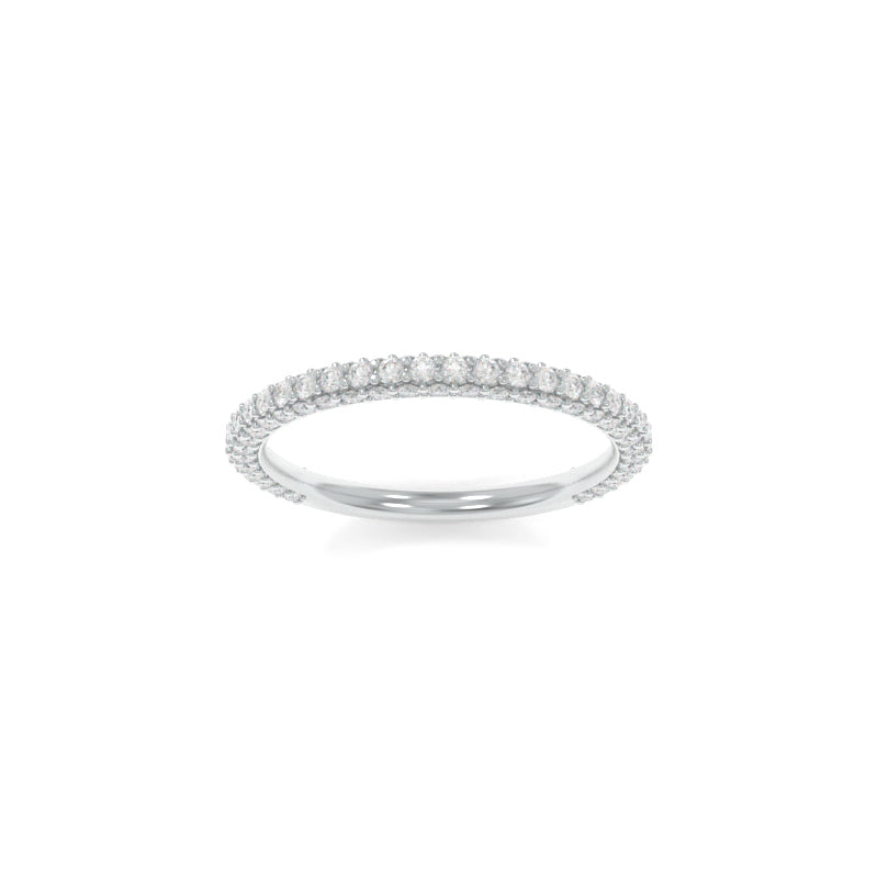 Vanessa 3/4 Band - 18K White Gold