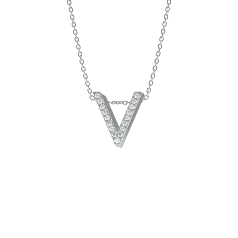 VOW Diamond Pendant - 18K White Gold