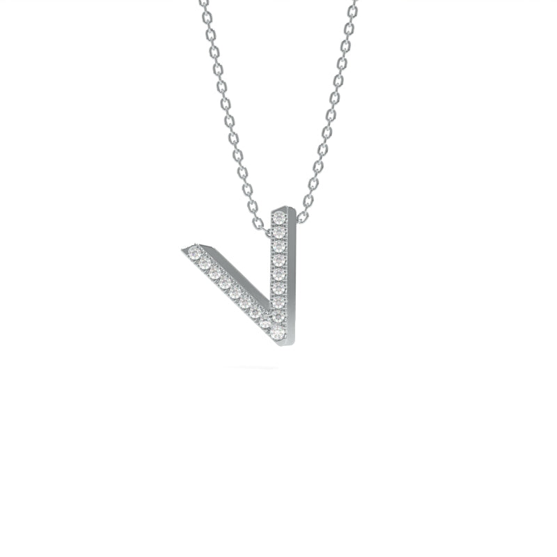 VOW Diamond Pendant - 18K White Gold