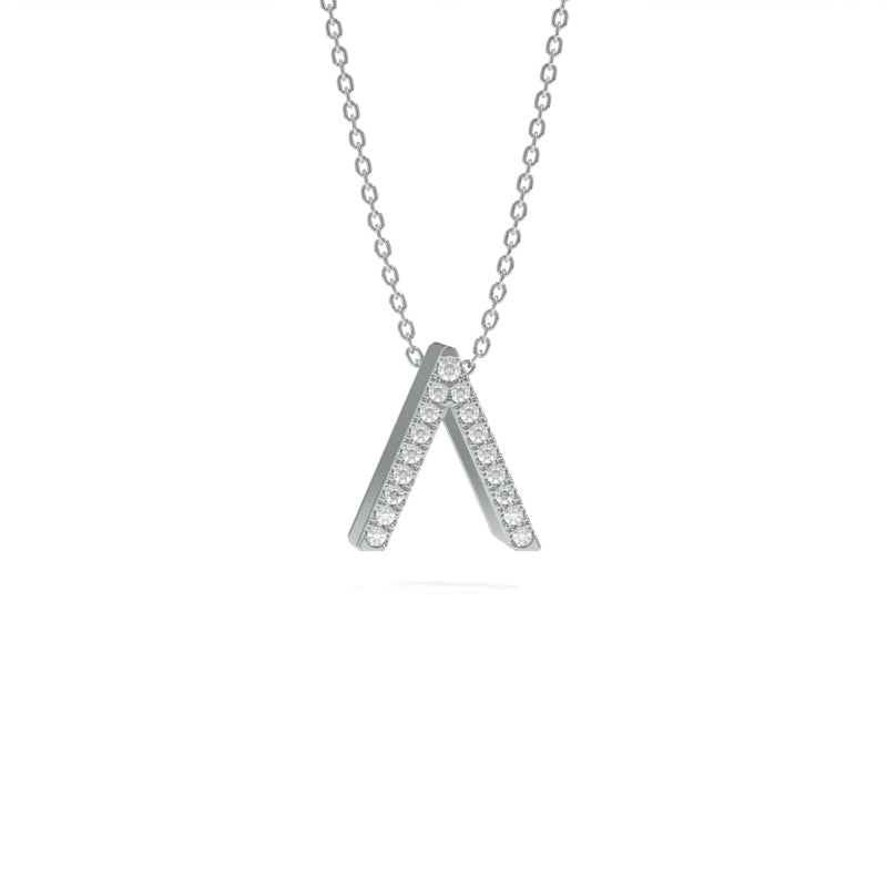 VOW Diamond Pendant - 18K White Gold