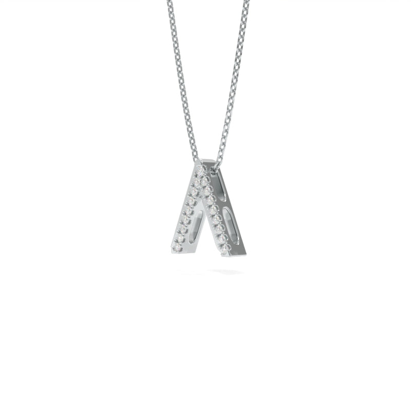 VOW Diamond Pendant - 18K White Gold