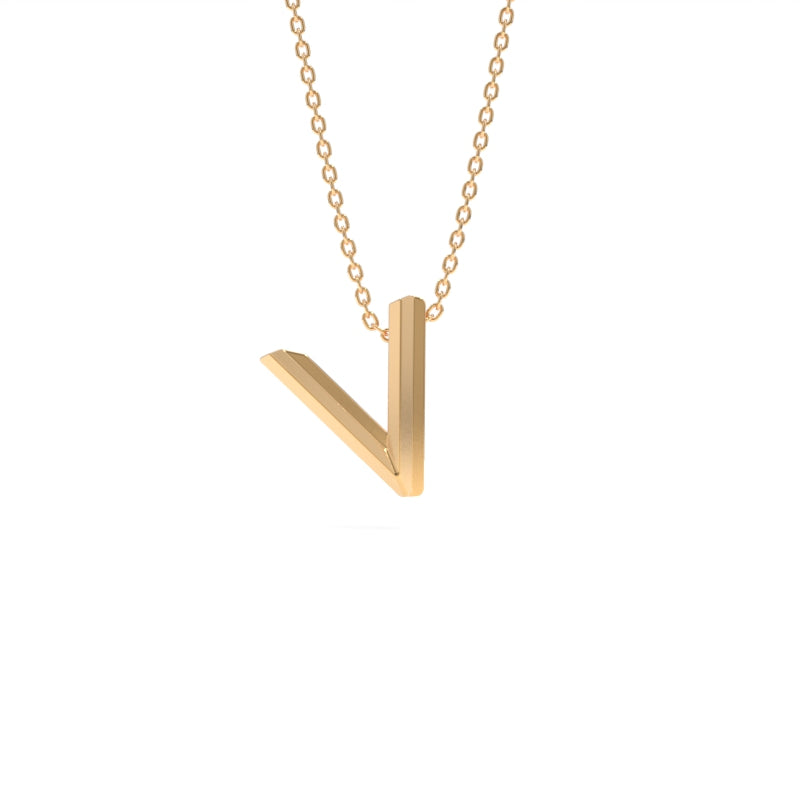 VOW Gold Pendant 18&quot; - 18K Champage Gold