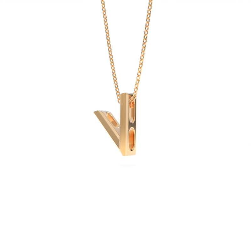 VOW Gold Pendant 18&quot; - 18K Champage Gold