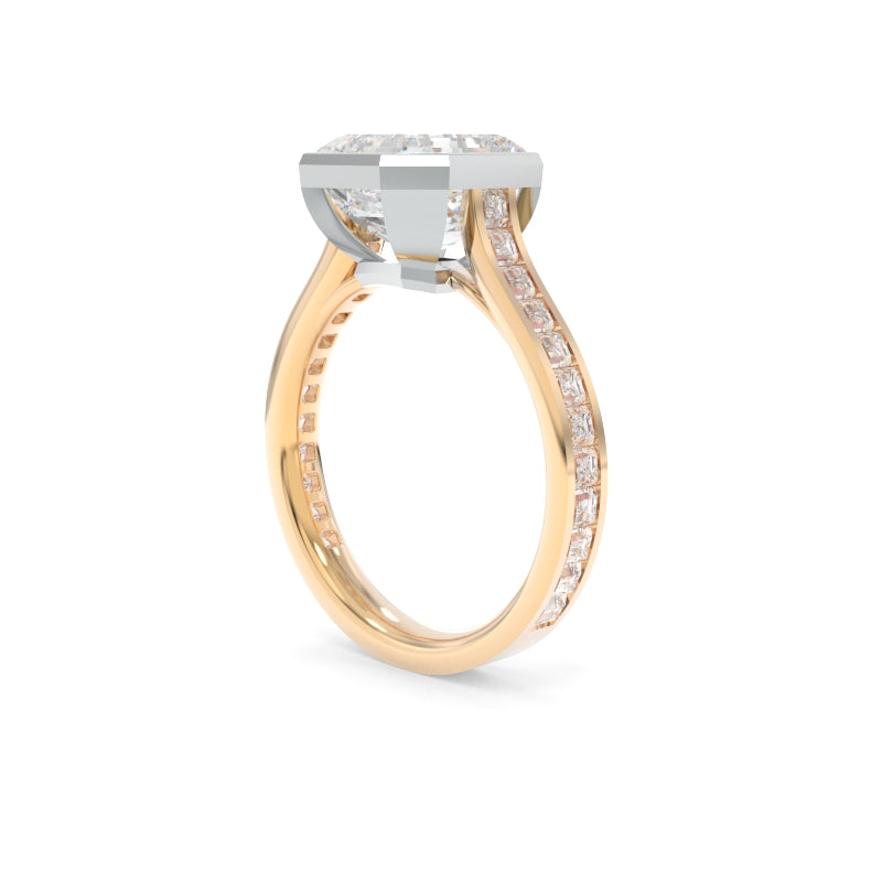 Gwen Ring - 3.51ct E VVS2 Antique Emerald Lab Grown Diamond