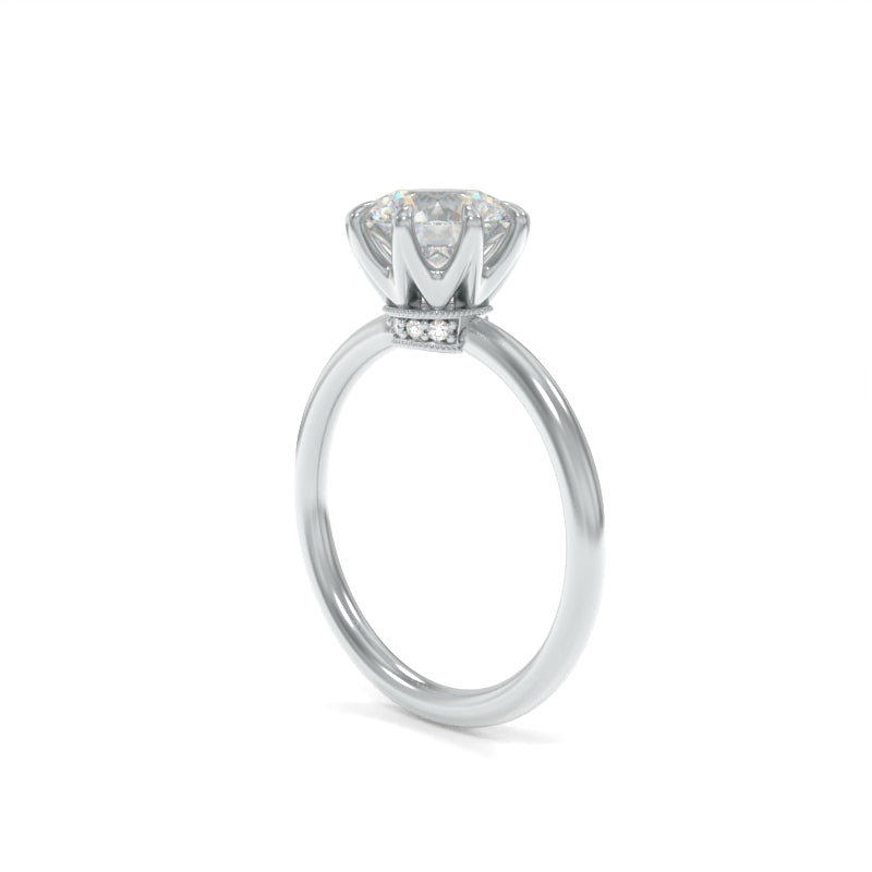 Victoria Solitaire Round - 8.5mm Round TTG Moissanite