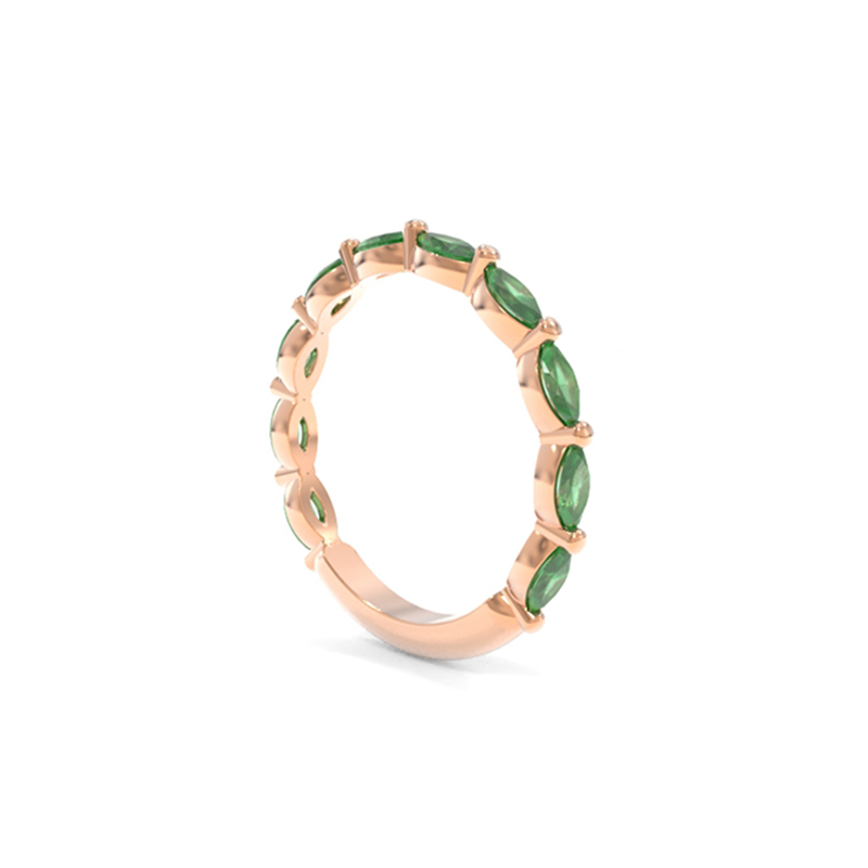 Amelia Petite Band Lab Grown Colored Gemstones