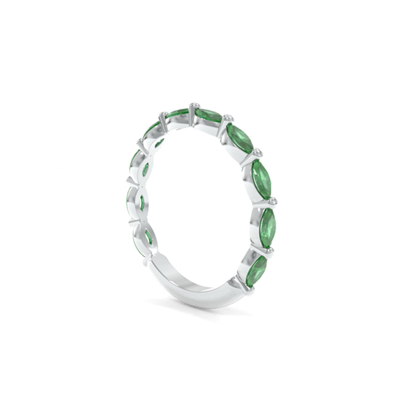 Amelia Petite Band Lab Grown Colored Gemstones