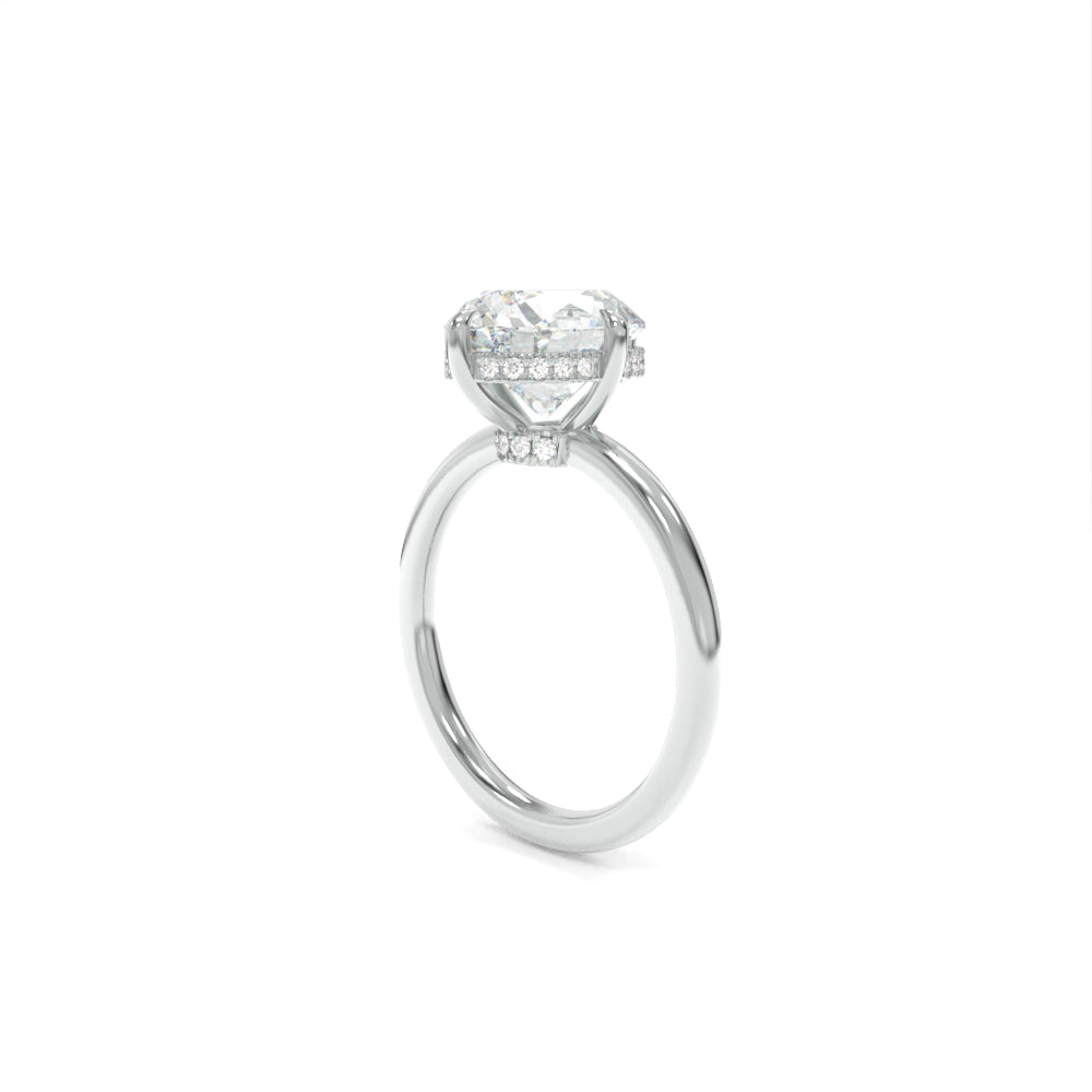 Chandler Solitaire - 9x7mm Brilliant Oval TTG Moissanite