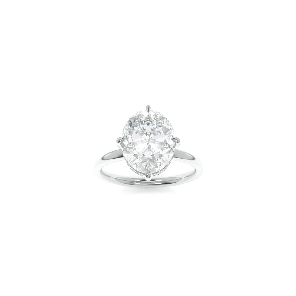 Chandler Solitaire - 9x7mm Brilliant Oval TTG Moissanite