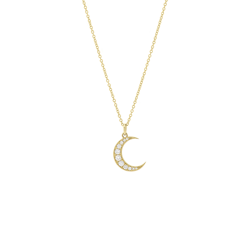 Crescent Diamond Pendant
