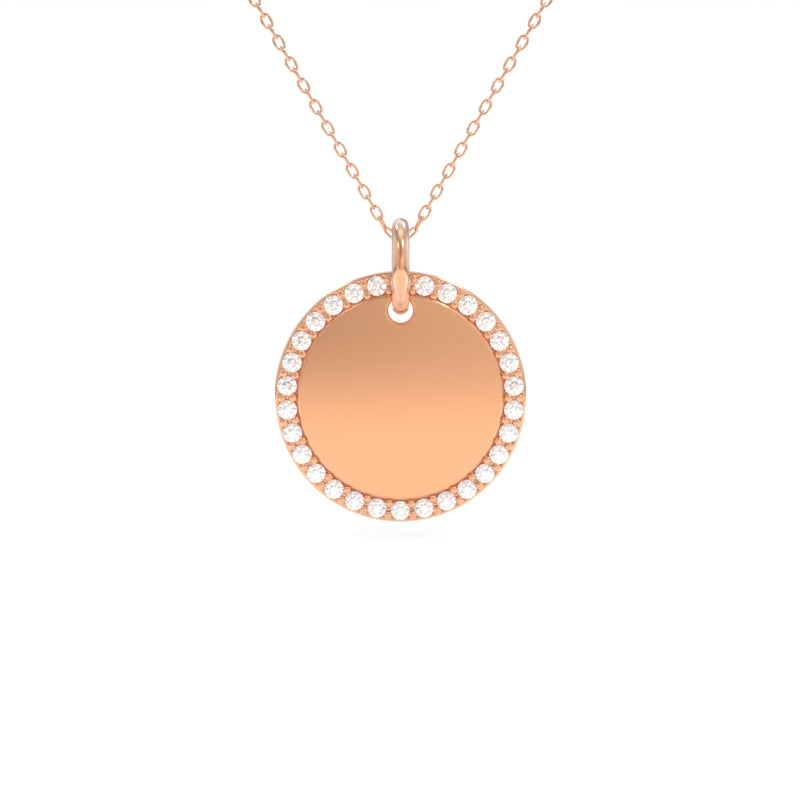 Large Diamond Eternity Circle Pendant Necklace 14k Gold - Victoria Jones  Jewelry