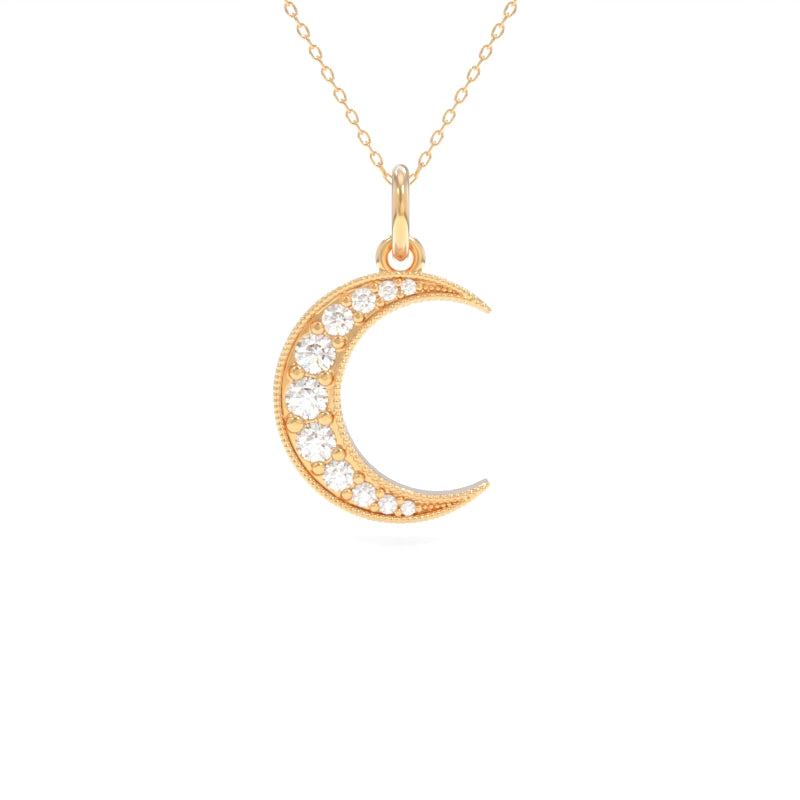 Crescent Diamond Pendant