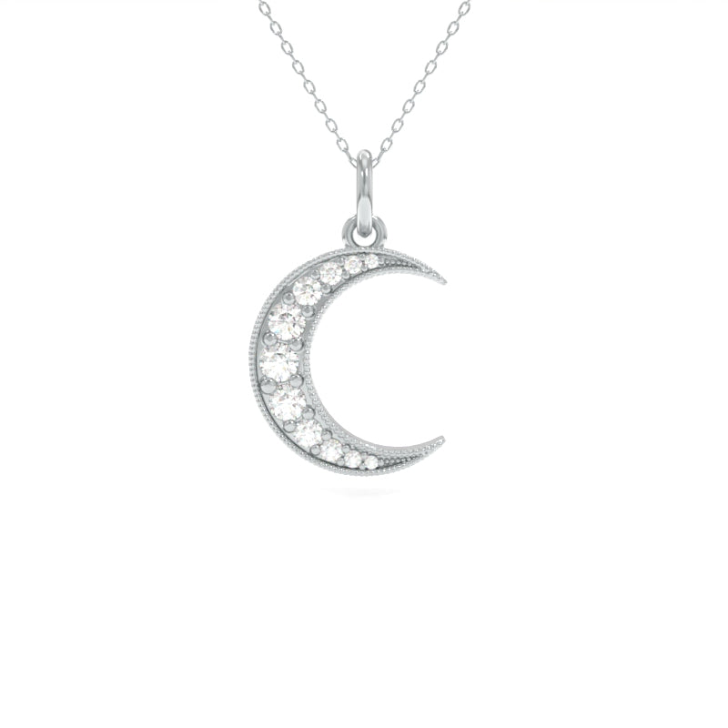 Crescent Diamond Pendant