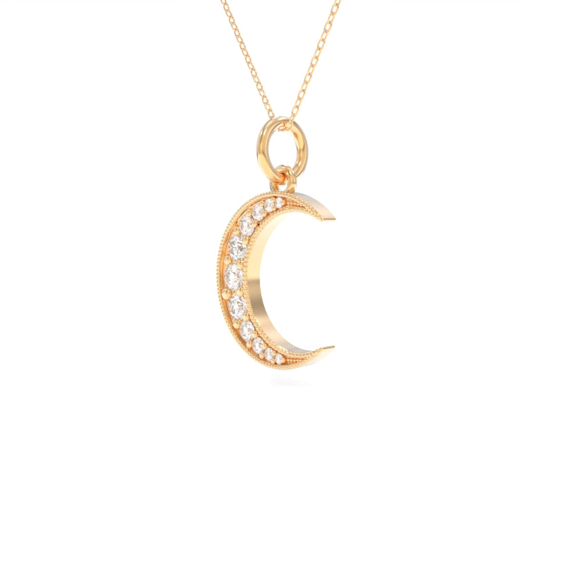 Crescent Diamond Pendant