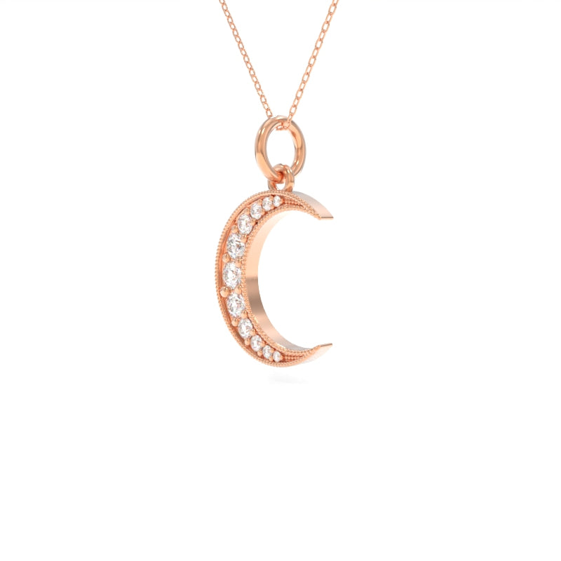 Crescent Diamond Pendant