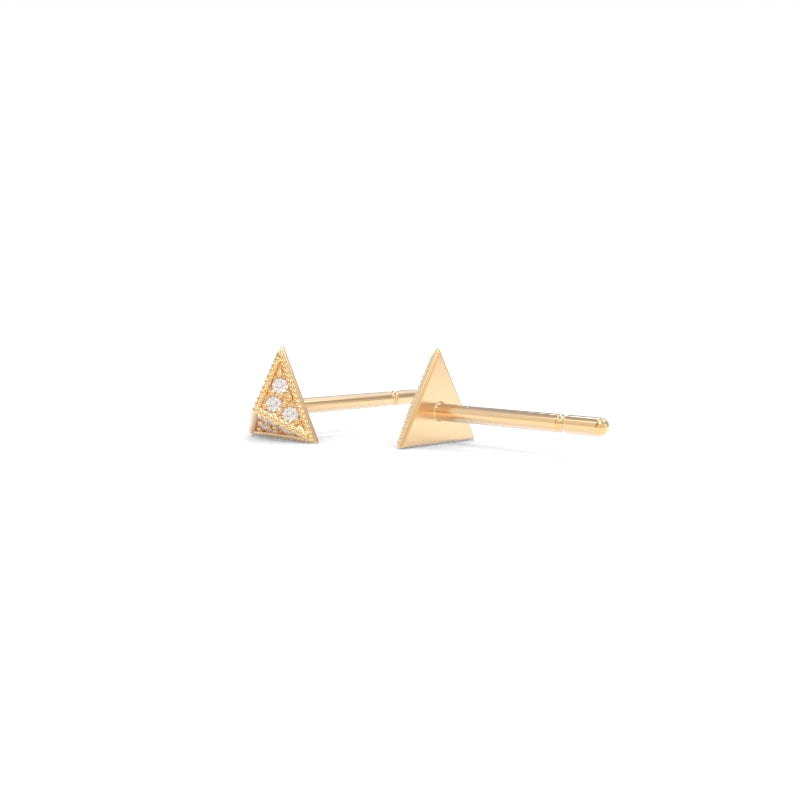 Diamond Triangle Studs
