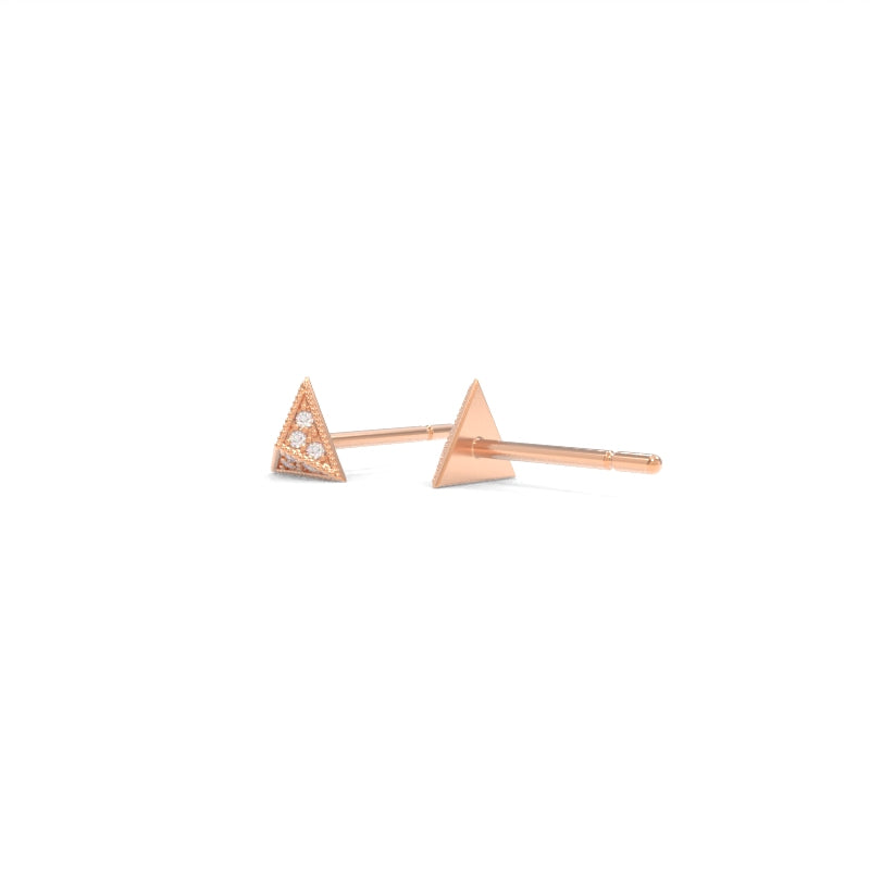 Diamond Triangle Studs
