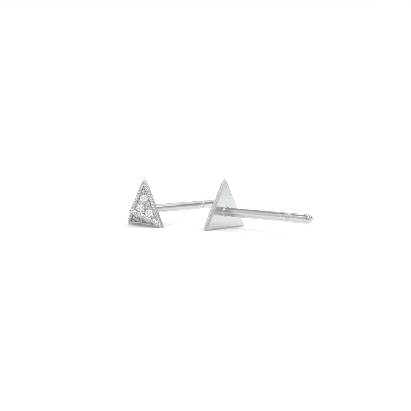 Diamond Triangle Studs
